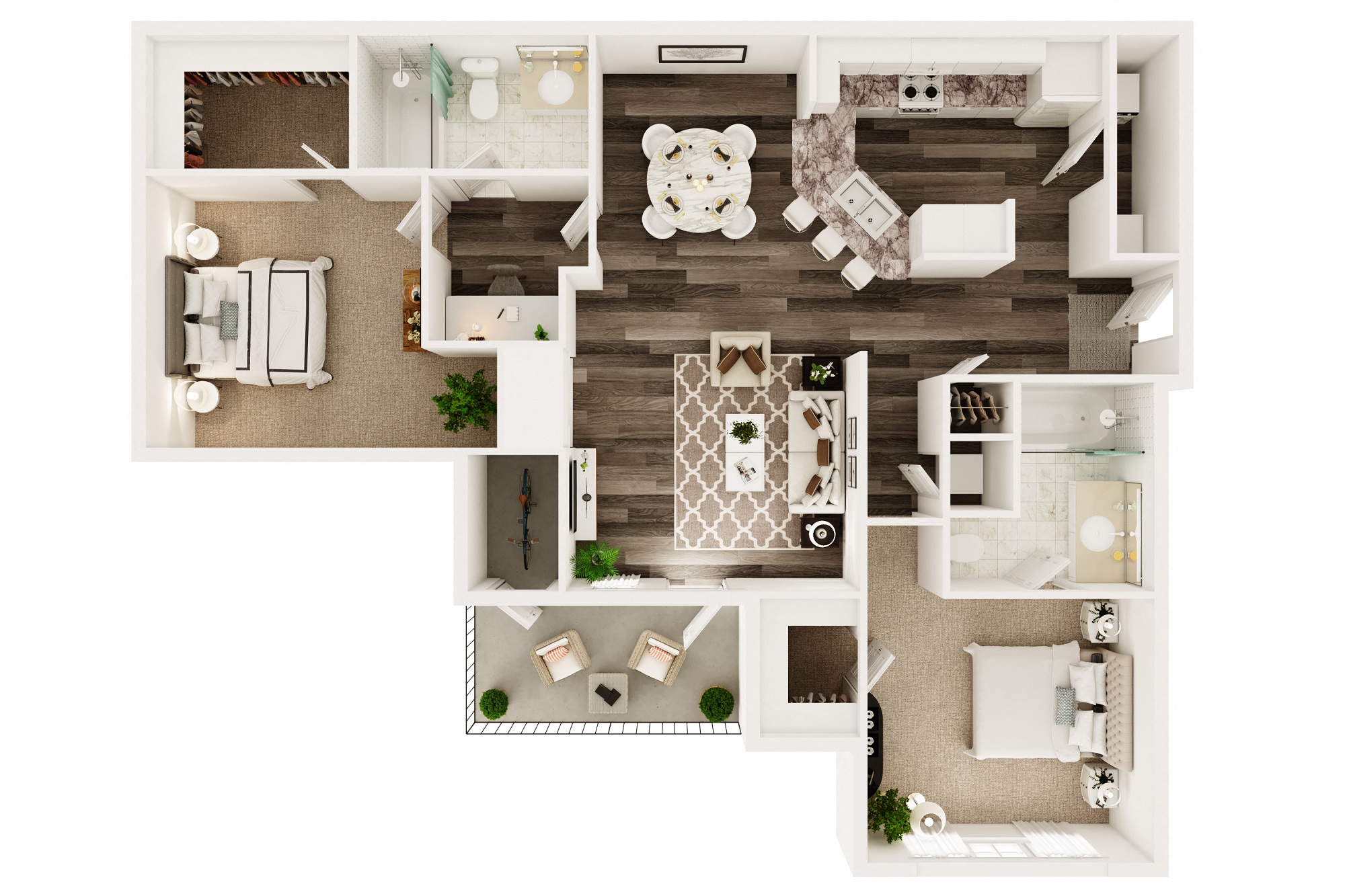 Two Bedroom Apartment Floorplan